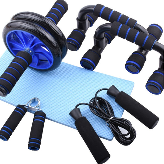 PlaySure Functional Training Device Fitness Set - Blue with Double narrow wheels