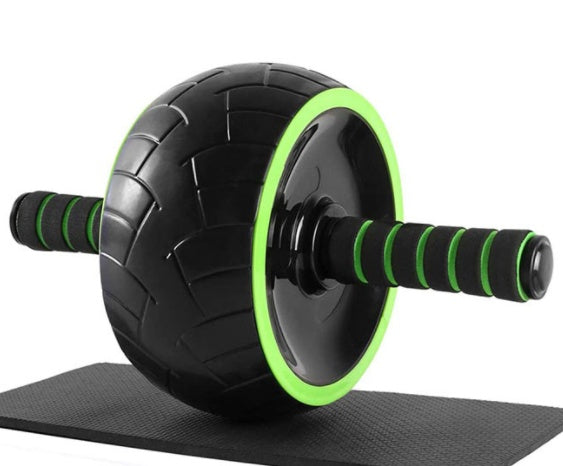 PlaySure Functional Training Device Fitness Set - Black with Single wide wheel with tire-like tread