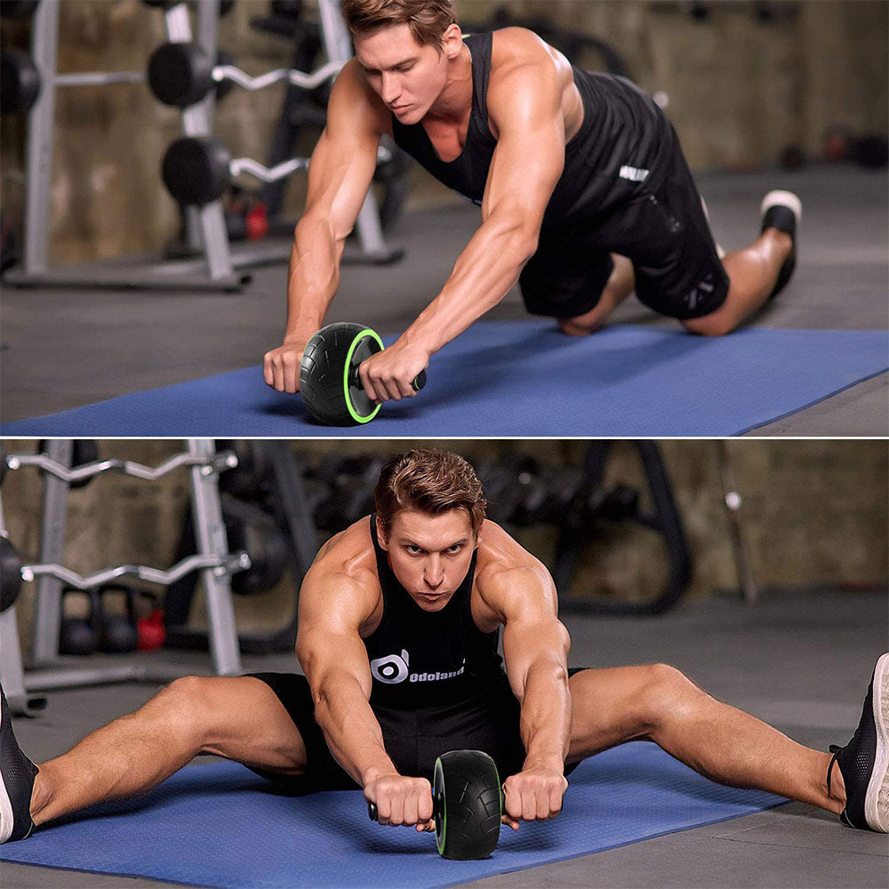 PlaySure Functional Training Device Fitness Set - Black with Single wide wheel with tire-like tread