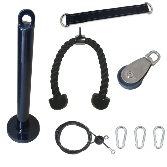 PlaySure Portable Limited Fitness Equipment X Piece Set Fitness DIY Pulley Rope Arm Strength Triceps